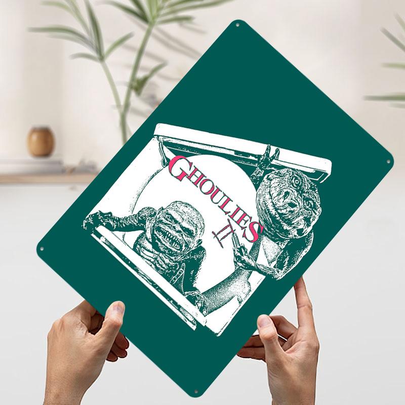 

80s Creature Metal Poster Customized Wall Art Retro Vintage Tinplate Signs for Setup Decorations Aesthetic Room Decor Men Home 7.9x11.8In(20x30cm)