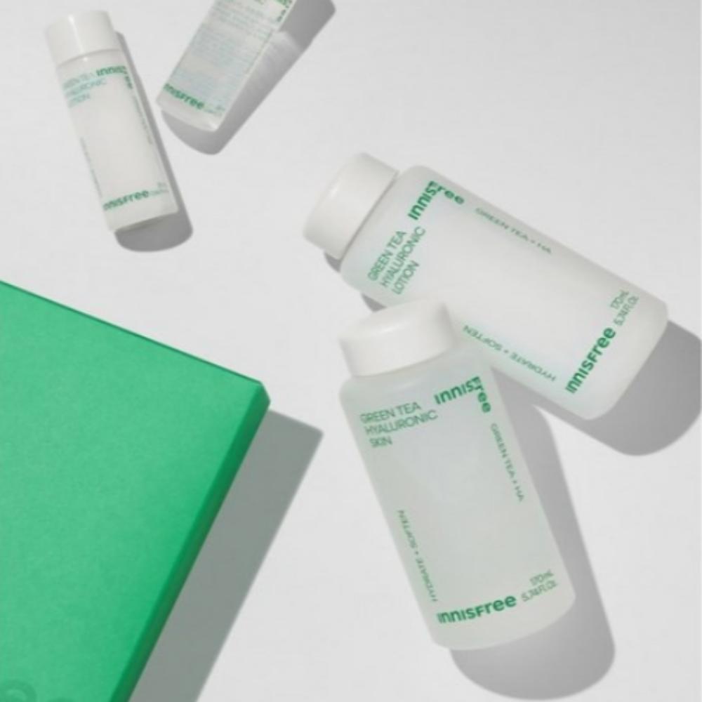 Innisfree Green Tea Hyaluron Skincare Set (Moisture Care Set)/ Korean cosmetics super popular products