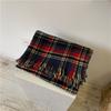 Scarf Winter Women's New Korean Double-sided Plaid Warm Scarf Versatile Fashion Knitted Senior Student
