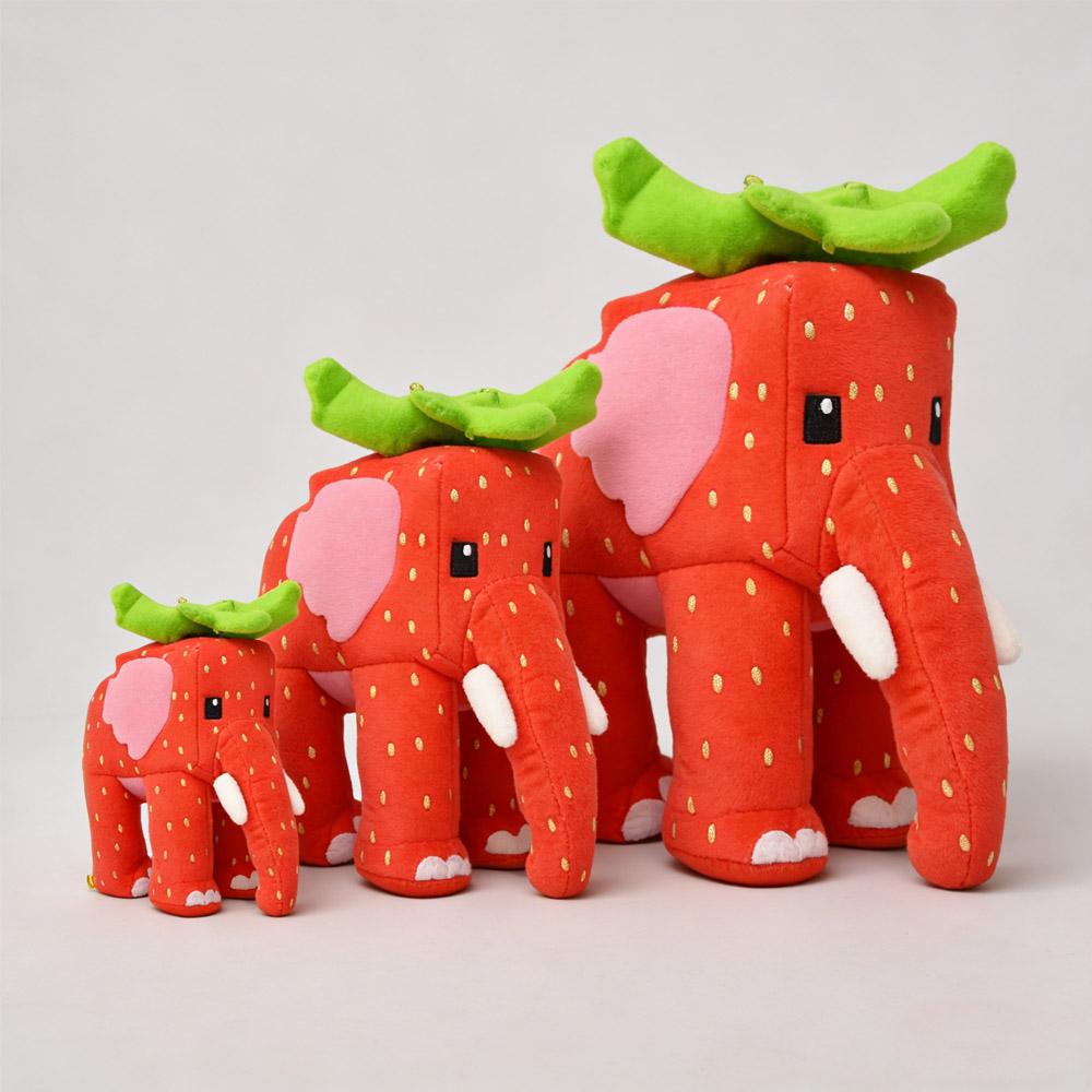 Plyšák Brainrot Strawberry Elephant - 9,8 palce Roztomilé Měkké Plyšové Zvířátko Sběratelský Herní Dárek pro Fanoušky Anime a Videohier