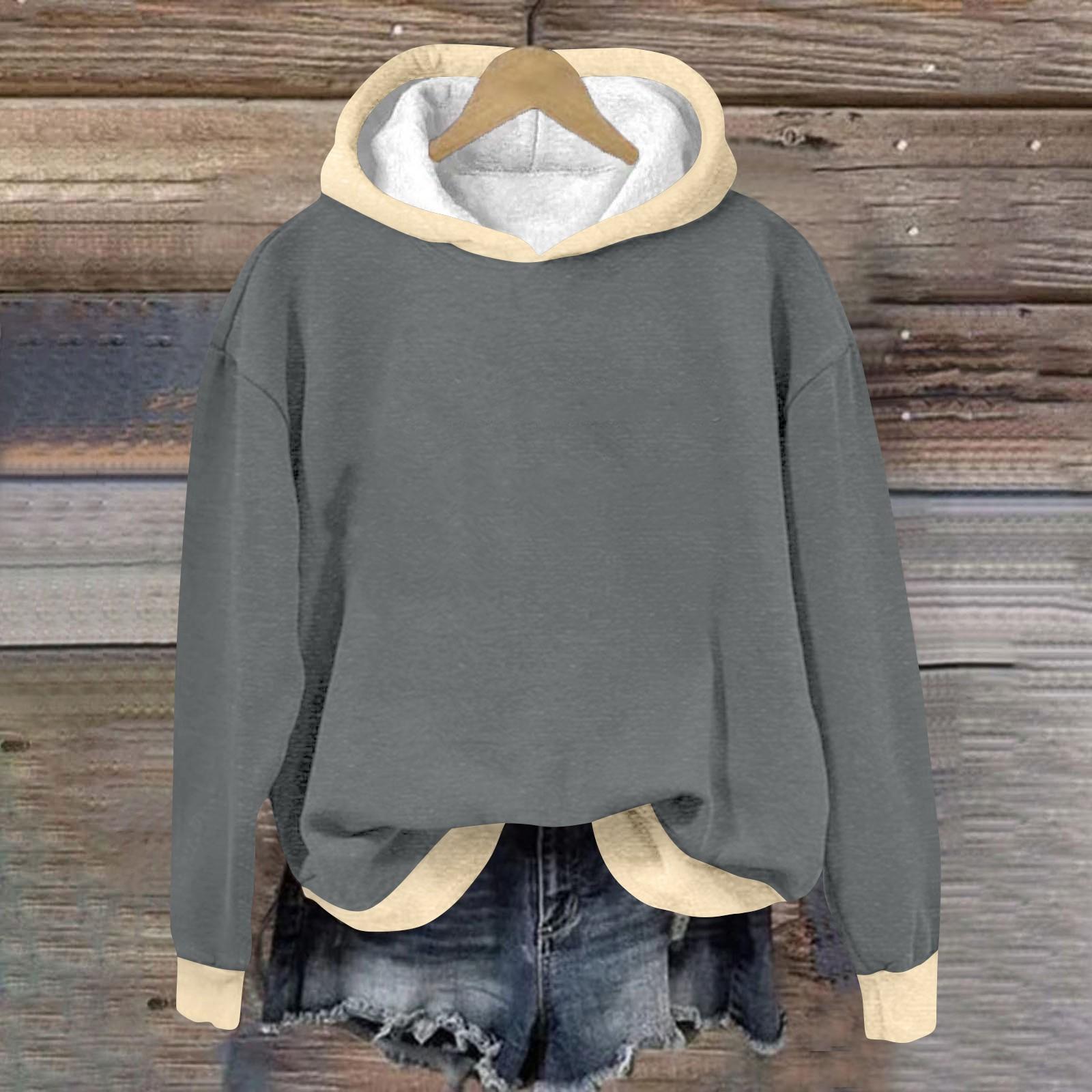 

Женская мода, повседневные универсальные повседневные толстовки, топы с длинными рукавами, толстовки XXL