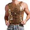 Metallic Mirror Tile Body Jewelry Top Open Grid Styling Accent for Festival Party Clubwear and Stage Styling Looks