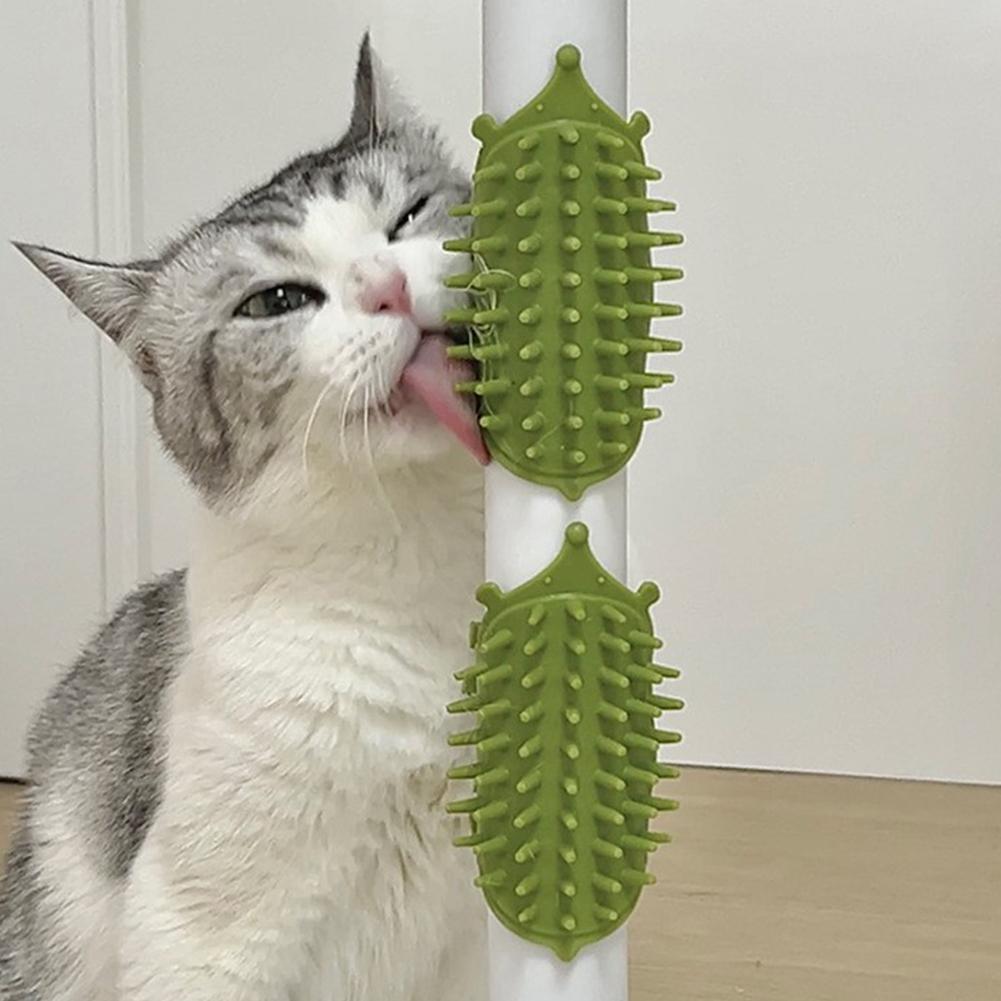 Kočičí samočisticí škrabadlo Ochrana nohou stolu TPR Masážní přístroj na kočičí tváře Odnímatelný kartáč na kočičí srst Prostorově úsporný kočičí doplněk