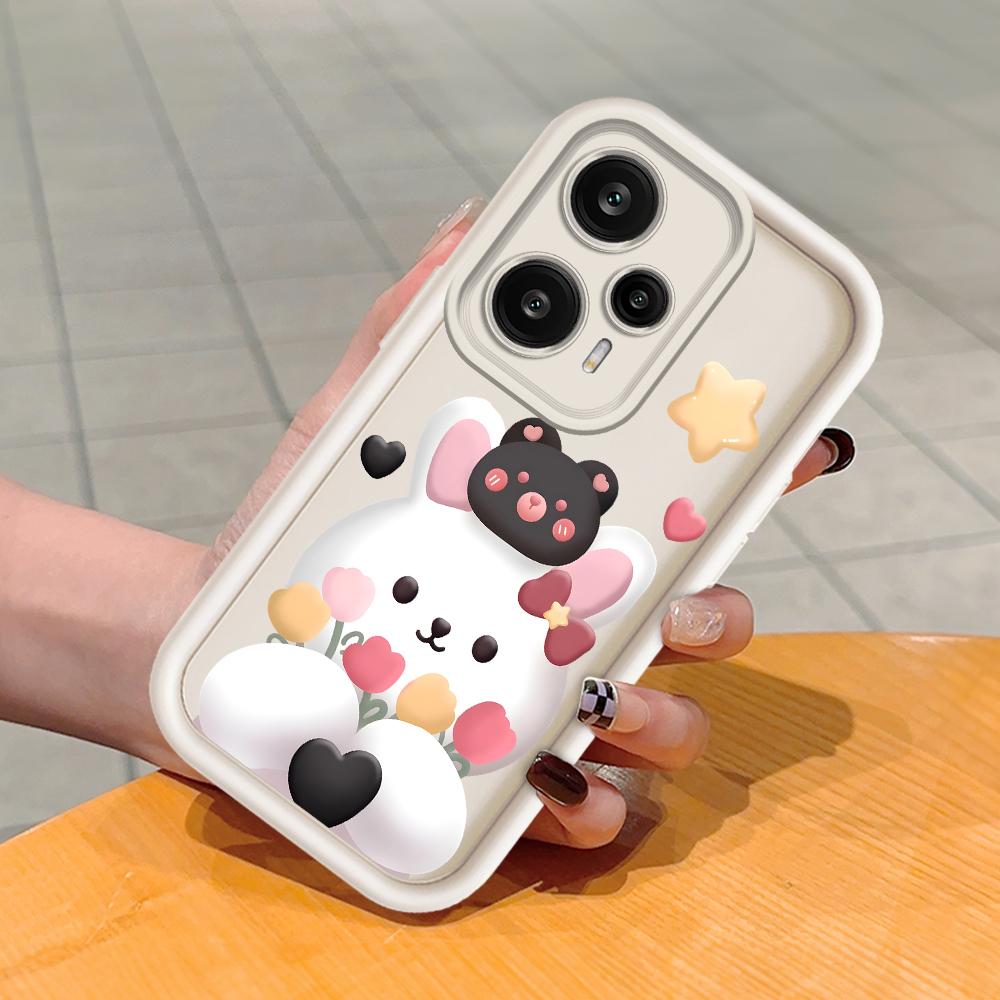 Soft Silicone Square Ladder Printing Pattern Phone Casing Full Cover Camera Shockproof Protection Rubber Case for Xiaomi Redmi