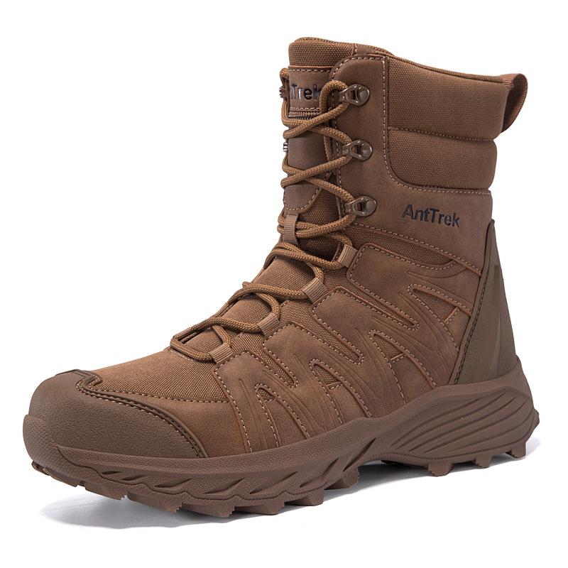 Outdoor sports hiking men's boots hiking shoes non-slip and wear-resistant waterproof high-top hiking shoes