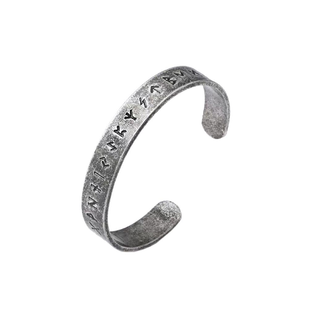 Stainless Steel Rune Bracelet Retro Literary and Artistic Men and Women Personality Fashion Letter Titanium Steel Bracelet