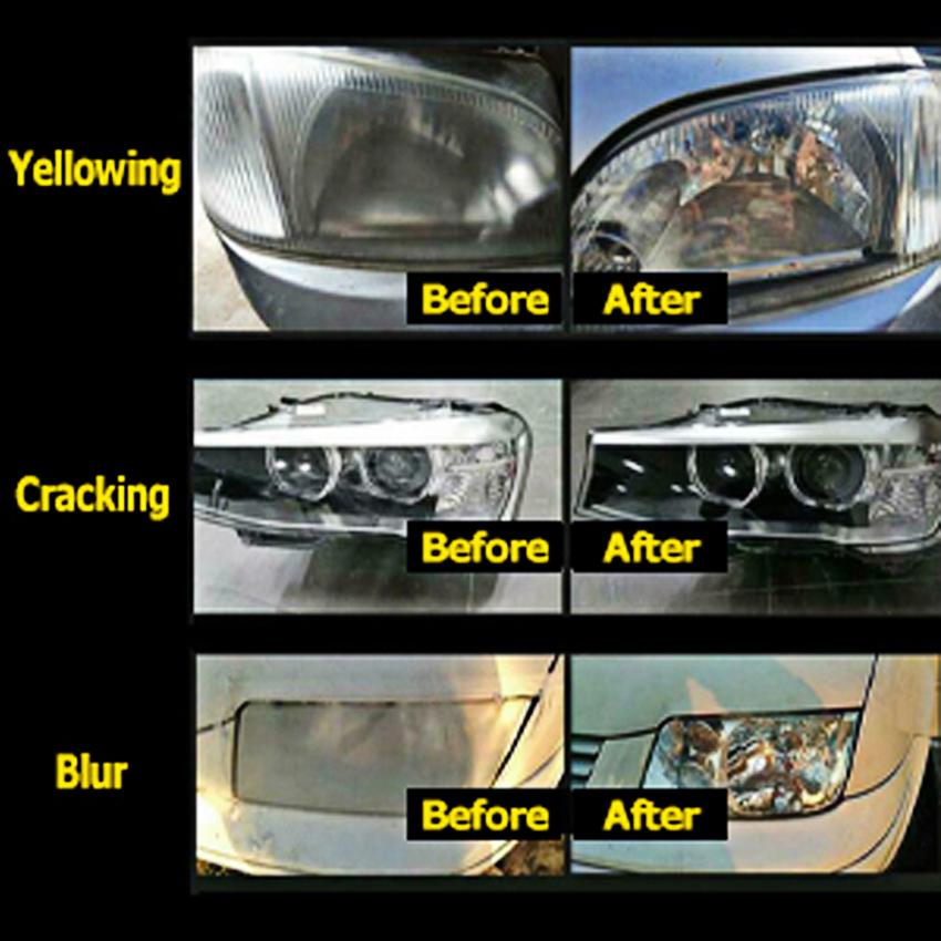 Autoscheinwerfer-Reparaturset – Kristallklare Beschichtung zur Reparatur von Oxidation, Vergilbung und Kratzern