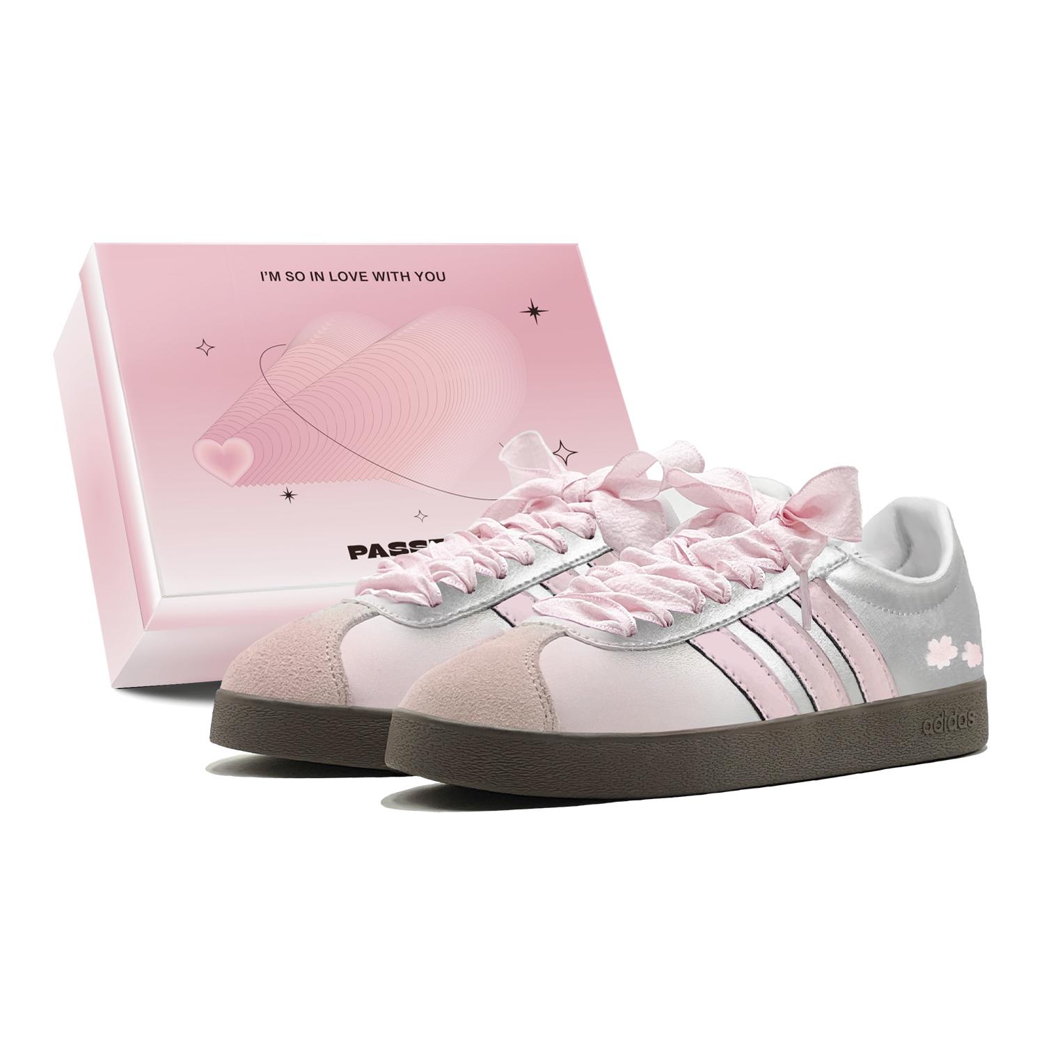 

Adidas Vl Court Classic Skateboard Shoes Unisex Low top White JI0497(TeamS1-S-BOX) 38⅔
