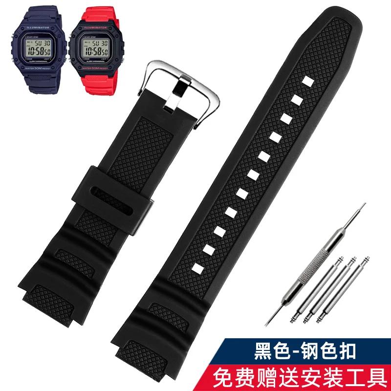Das Zubehör für Uhrenarmbänder ist passend für Casio Uhren W-218h / F-108 AE1200 / 1000 / 1300 (18 mm) aus Kunstharz und Silikon.