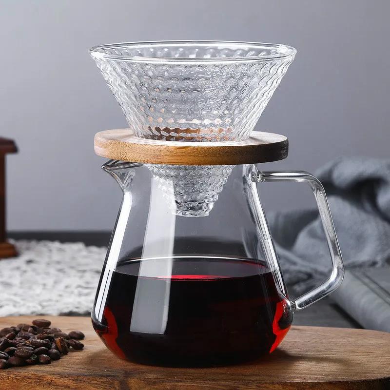 Strawberry V90 Filter With Handle Glass Dripper For Coffee  Set Can Be Used With Various Coffee Pots Reusable Filter