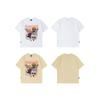 Wassup Heods Music Girl Trendy Brand Heavyweight Short-Sleeve T-Shirt for Men, Summer Loose Round Neck National Trend Couple T-Shirt