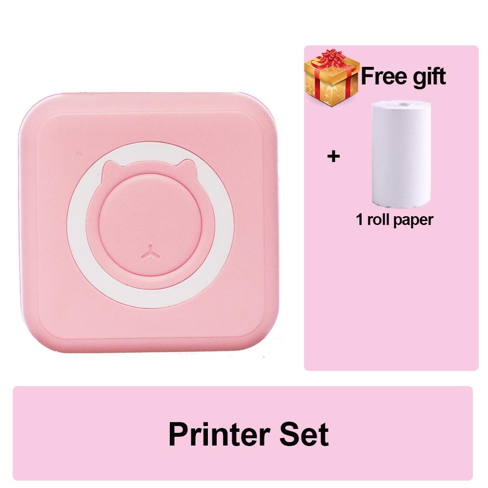 Mini Portable Thermal Printer Bluetooth Compatible iPhone Android, 58mm Paper Instant Pocket Printer for Pos, Labels Receipts