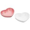 Le Creuset Deep Plate Heart Dish (S) Rose Quartz White Luster Heat Resistant Cold Microwave Oven Compatible Set 2 Wedding Celebration Anniversary Gift