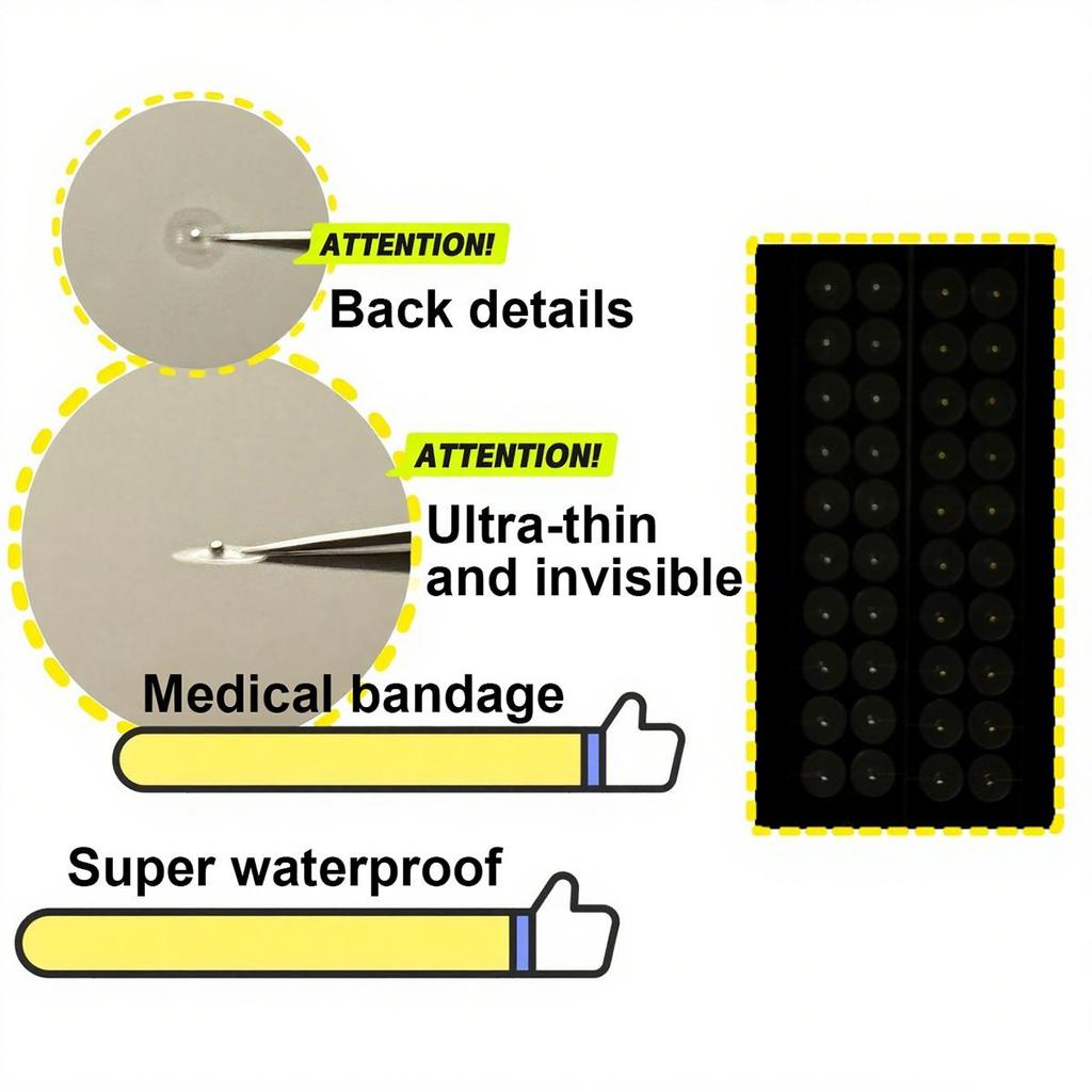 20PCS/Sheet Fashion Pearls Ear Point Stickers Ear Pressure Stick Acupuncture Auricular