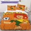Personalizowany zestaw pościeli z wzorem Pumuckla Poszewka na kołdrę Poszewka na poduszkę Dekoracja domu Prezent urodzinowy (1*poszewka na kołdrę+2*poszewki na poduszki bez wkładów)