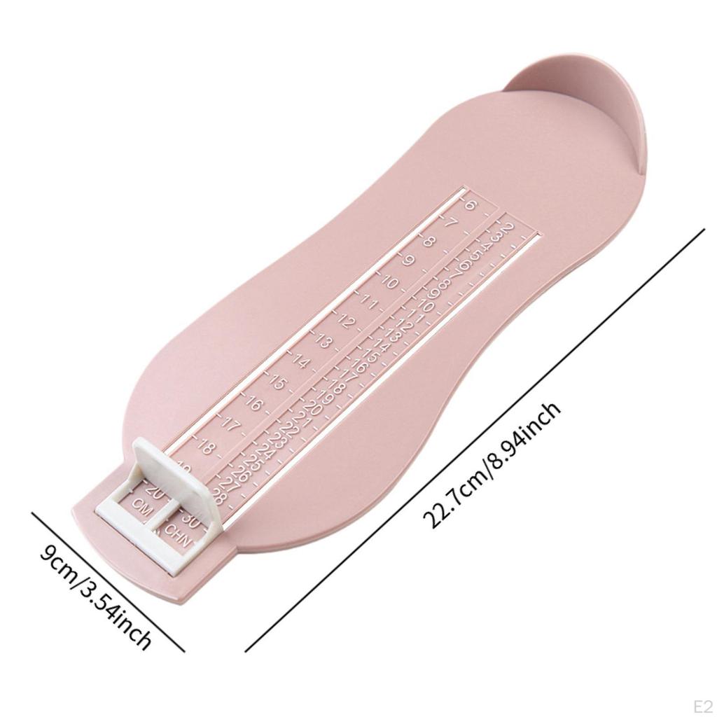 Foot Measuring Device Easy to Use Ruler Shoe Sizer for Infants Toddlers Baby Pink
