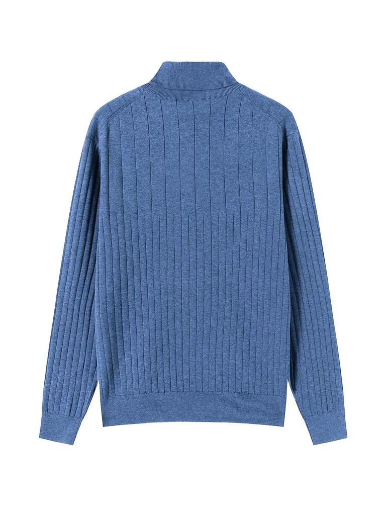New Men's Trendy High Collar Sweater: Autumn/Winter Knitwear Fashion Base Layer