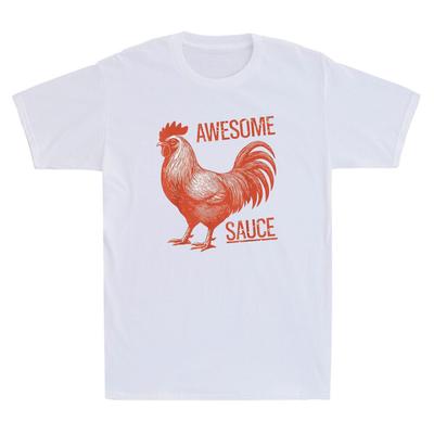 Awesome Sauce Rooster Funny Picture  Chicken Meme Humor Quote Men039;s T-Shirt Unisex T-Shirt