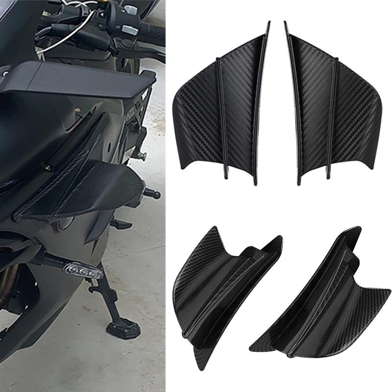 Universal Motorcycle Aerodynamic Winglet Carbon Fiber Style Side Wing Spoiler for Yamaha R15 R3 R6 BMW S1000RR Honda CBR,Easy Adhesive Install