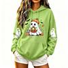 Women's Casual Women's Halloween Printed Crew-neck Pullover Hooded Sweatshirt
