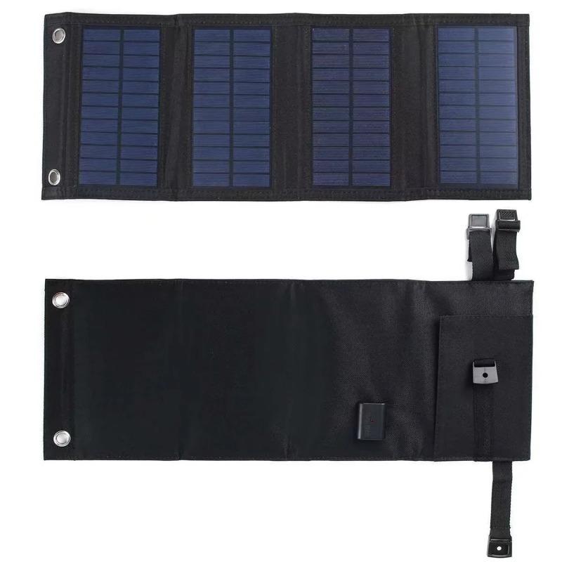 1 Stück USB Faltbares Solarpanel Tragbar Flexibel Klein Wasserdicht 5V Faltbare Solarzellen Für Handy Akkuladegerät