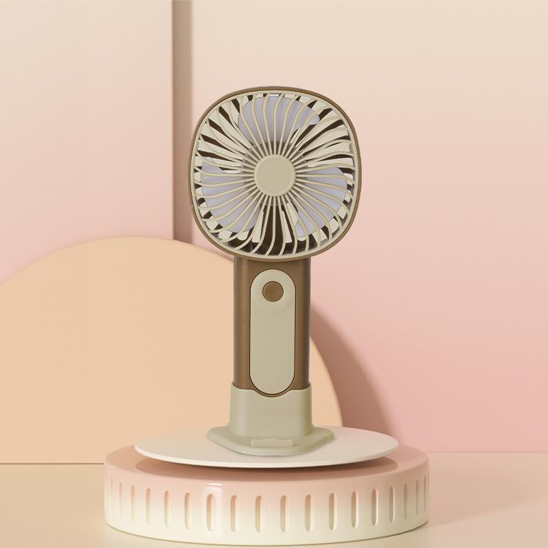 Mini Cartoon USB Rechargeable Handheld Fan - Three-Speed, Silent, Strong Wind Portable Desktop Fan