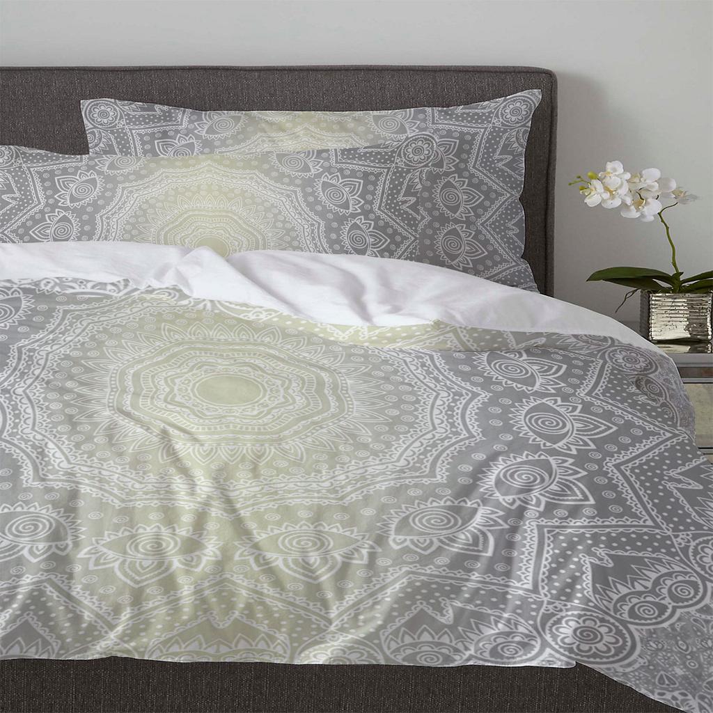 Mandala Gradient Povlak na přikrývku s povlakem na polštář Vlastní 3dílná ložní souprava Přikrývka Dvojlůžko Bytový textil