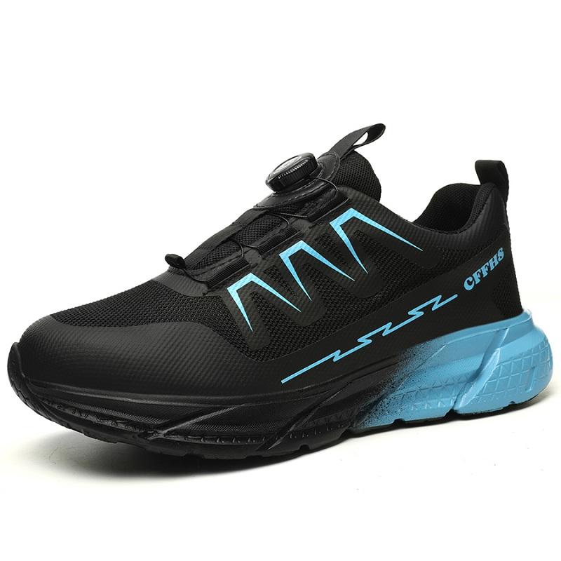 

Rotating Buttons Work Safety Shoes For Women Men Steel Toe Shoes Puncture-Proof Women Work Sneakers Lightweight Protective Shoes 36