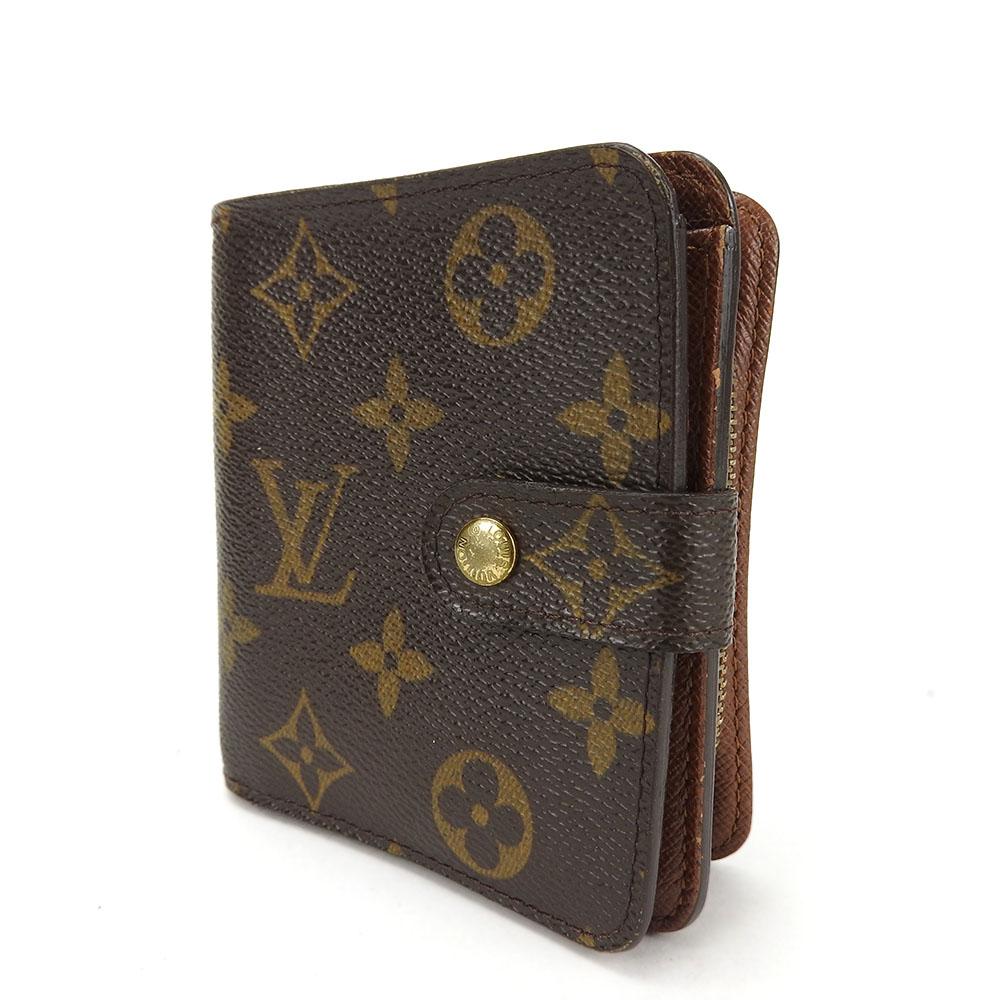 Used LOUIS VUITTON Bifold Wallet Compact zip M61667 Monogram Brown Brown Everyday use