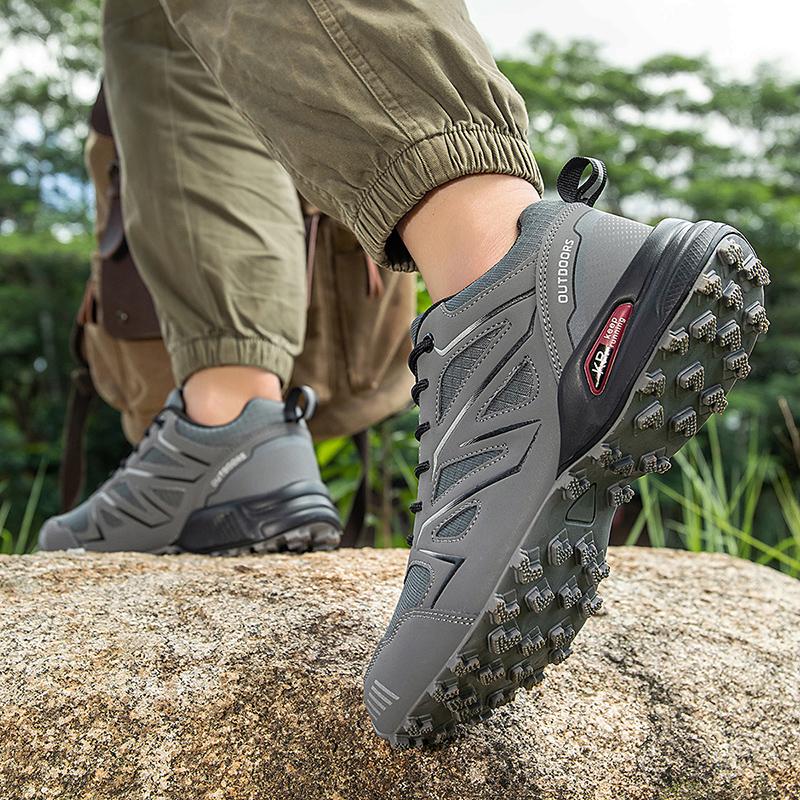 New Men Hiking Shoes Outdoor Waterproof Sports Shoes Comfortable Leather Hiking Training Boots Large Size Tactical Shoe Men 2026