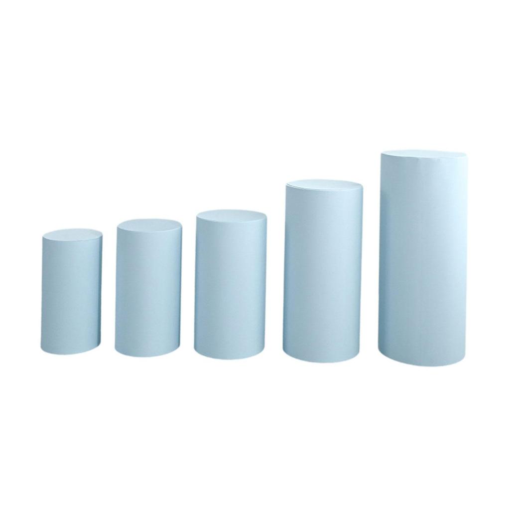5 Pieces Cylinder Plinth Display Box Stand Covers Cylinder Dessert Pedestal Covers for Graduation Events Holidays Thanksgiving