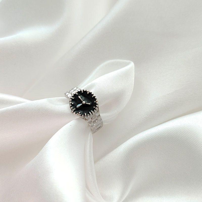 

Винтажные металлические часы в стиле панк, кольца для женщин и мужчин, открытые кольца на палец в стиле хип-хоп для девочек и мальчиков, ювелирные изделия для пар серебряный