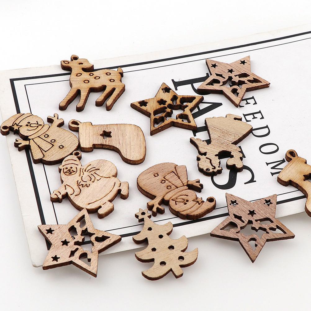 150Pcs Christmas Decoration Wood Slices Premium Hanging Pendants for Tree Wall Door Porch Decor Xmas Ornament Home Garden Party