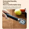 Ice Cream Scoop, Zinc Alloy Icecream Scooper with Non‑slip Rubber Coated Handle, Scoop for Frozen Ice Cream, Fruit, Meatball, Household Kitchen Gadget