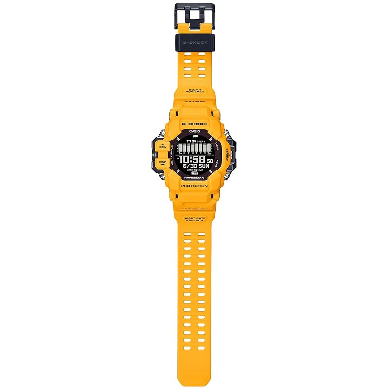 Casio G-Shock RANGEMAN GPS Watch with Heart Rate Monitor, Bluetooth, and Eco-Friendly Materials, GPR-H1000-9JR, Men's, Yellow, Authentic Japanese