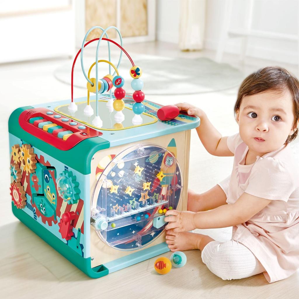 Hape Spielbox xx cm ab 1 Jahr Lernspielzeug aus Holz E1073 All-in-One 35,5 43,5 52,5