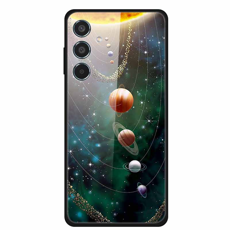 Tempered Glass Case For Samsung S25 Plus Case S 25 Plus Hard Back Cover For Samsung Galaxy A16 M55 A55 Phone Case Soft Bumper