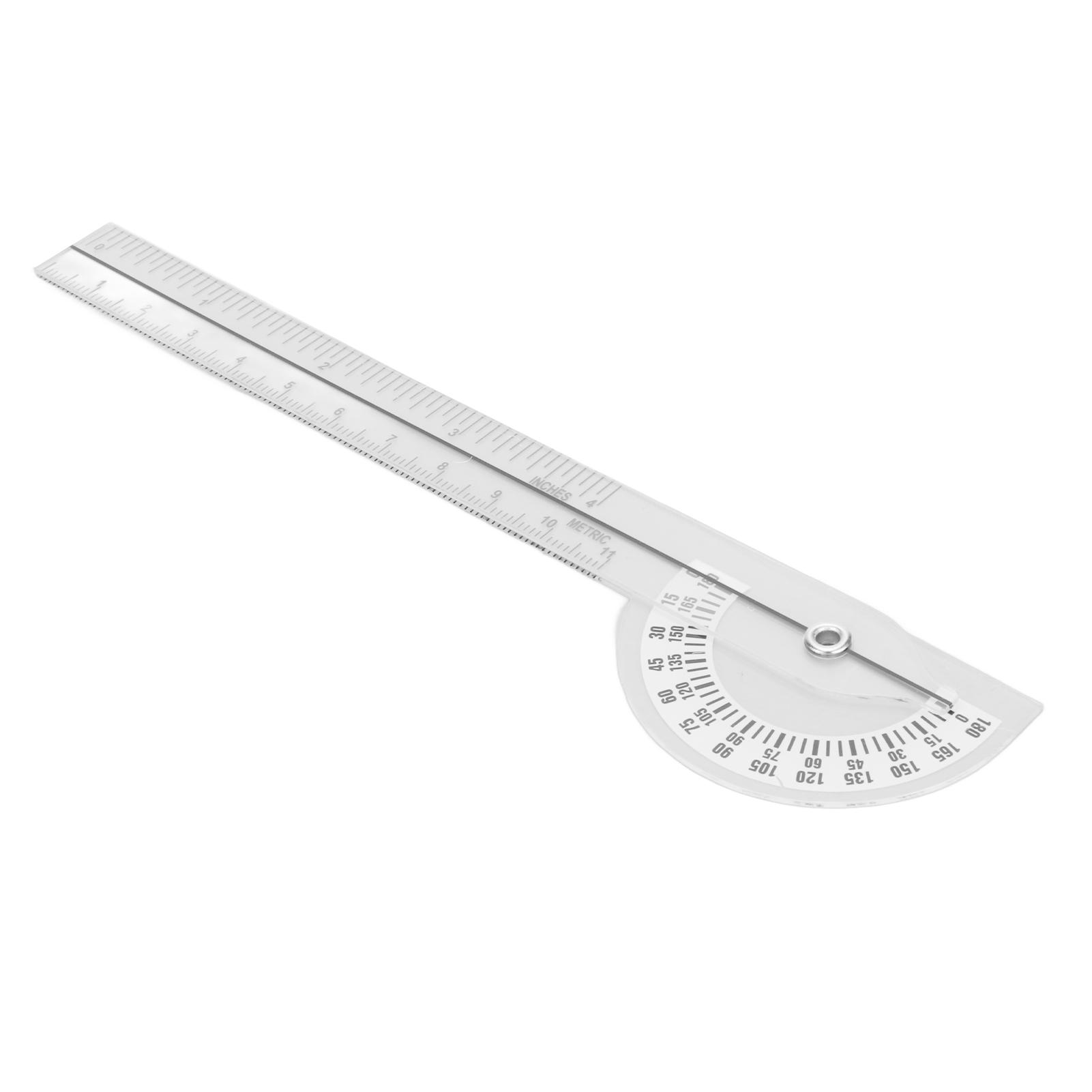 

Goniometer Joint Range Motion Protractor 180 Degree Transparent Clear Mark Finger Measuring Physical Therapy Ruler