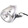 Motorcycle Headlight Motocross H4 LED Angel Eye Retro Headlight Lamp Scooter Offroad Cafe Racer Cruiser Chopper Touring (Chrome)