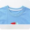Completo estivo da ragazzo a due pezzi con ricamo velico a maniche corte Outfit con pantaloncini per bambini medio-piccoli