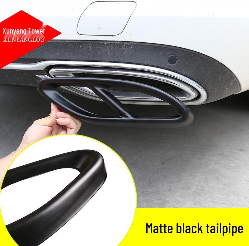 Couvercle de sortie d'échappement compatible pour Mercedes Classe A, C, E, GLC - Modification décorative à quatre sorties.