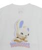 Emelbi Bunny Back Graphic Oversized Short Sleeve T-Shirt Ny (White)