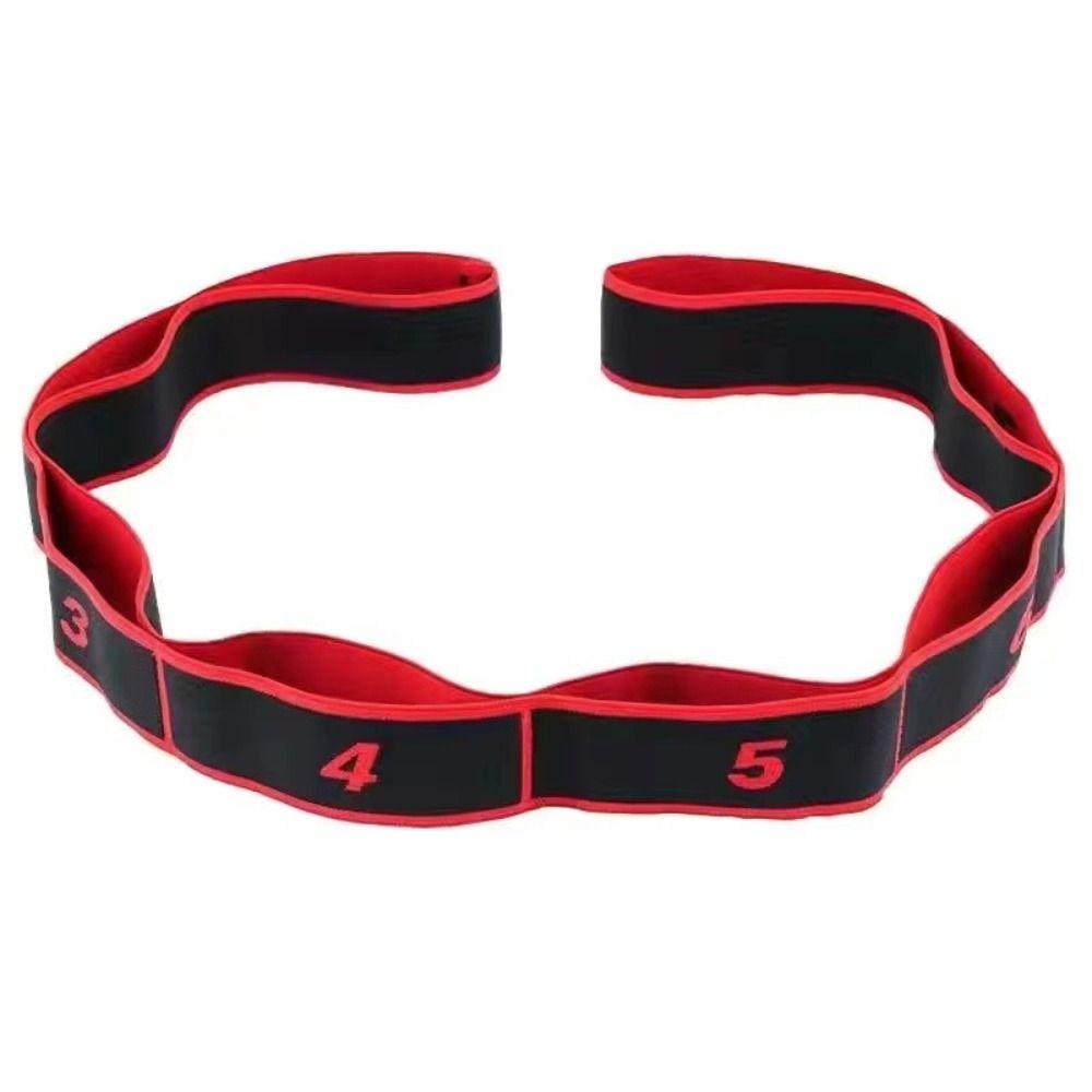 Digital Dance Resistance Bands 8 Section Yoga Pull Strap Durable Yoga Stretching Belt