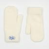RECLOW FLUFFY LOGO MITTEN GLOVE IVORY
