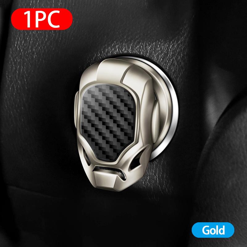 3D Metal Engine Ignition Start Stop Push Button Sticker One Button Ignition Key Decorative Switch Button Cover For Car Interior