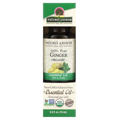 100% Pure Organic Essential Oil, Ginger, 15 Ml (0.5 Fl Oz)