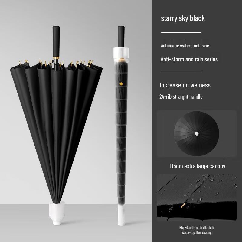JOYUKE 24-Rib Fully Automatic Straight Handle Umbrella