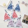 European Style Spring and Summer Threaded Letter Underwear Wrapped Chest Triangle Cup Tube Top Vest Sports Bra