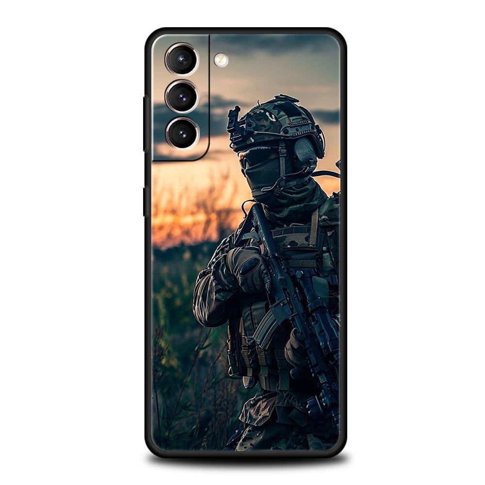 Military Army Special Forces Phone Case For Samsung Galaxy S25 S24 S23 S22 S20 Ultra S21 FE 5G S10 Plus S10E Soft TPU Cover