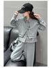 Girls' 2025 Fleece-Lined Set: Trendy Two-Piece Striped Top & Casual Pants for Autumn/Winter